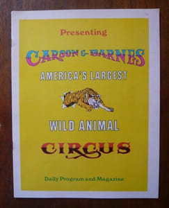 Programme de cirque de Carson & Barnes (1978)