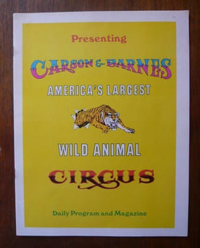 Programme de cirque de Carson & Barnes (1978). Carson & Barnes