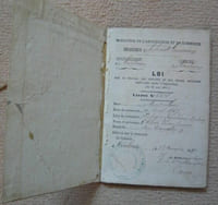 Travail des enfants dans l'industrie - Carnet de travail de François Olivié
