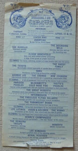 Programme de cirque de AAHMES Shrine International 3 Ring Circus