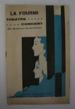 Programme de théâtre du Théâtre La Fourmi du 6 au 12 mars 1931. Théâtre La Fourmi