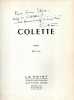 Ô Belgique - Manuscrits autographes signés et un envoi. Colette, Gabrielle-Sidonie