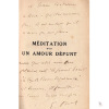 Méditation sur un Amour Défunt. Berl, Emmanuel / Cocteau, Jean