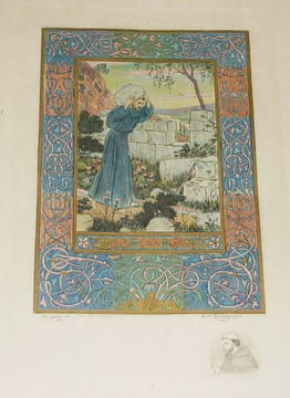 Le Puits de Sainte Claire, nombreuses illustrations de Georges Rochegrosse, gravées à l'eau-forte en couleurs par Eugène Decisy, Paris, Librairie des ...