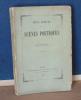 Scènes poétiques, Vendée, Nantes, Imprimerie de Vincent Forest, 1860.. GRIMAUD (Emile)