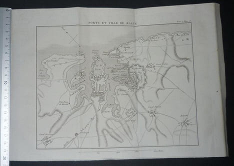 Carte Ports et Ville de Malte extraite de : Victoires, conquêtes, désastres, revers et guerres civiles des Français, de 1792 a 1815 / par une société ...