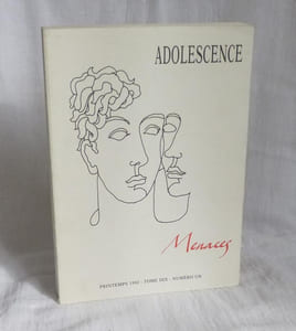 ADOLESCENCE REVUE SEMESTRIELLE DE PSYCHANALYSE PSYCHOPATHOLOGIE ET SCIENCES HUMAINES. Menaces. Printemps 1992 et Psychothérapie. Automne 1992. Tome 10 N°1 & 2. Paris, GREUPP. 1992.