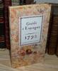 Guide D'Espagne et du Portugal. 1793. Paris. Éditions hier et demain. Éditions de la Courtille. 1971.. REICHARD, Hans Ottokar