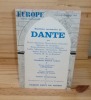 Septième centenaire de Dante. Revue Europe. Revue mensuelle. 43e année N°437 - 438.  Septembre - octobre 1965.. COLLECTIF - REVUE EUROPE