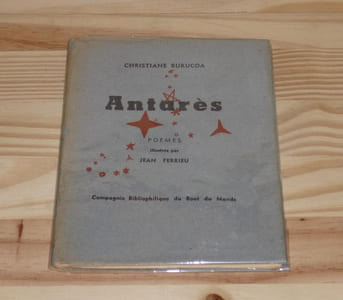 Antarès, poèmes illustrés par Jean Ferrieu, Paris, Compagnie des Bibliophiles du Bout du Monde, 1951.