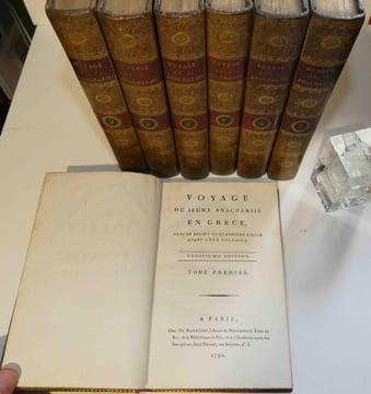 Voyage du jeune Anacharsis en Grèce dans le milieu du quatrième siècle avant l’ère vulgaire. Troisième édition. A Paris. Chez de Bure. 1790.. ...