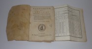 Calendrier ou Annuaire de la République Française, précédé du décret sur l'ère, le commencement et l'organisation de l'année (---) de chansons ...