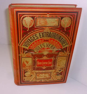Nord contre Sud. 85 dessins par Benett et une carte. Les voyages extraordinaires. Bibliothèque d'éducation et de récréation J. Hetzel. Paris.. VERNE, ...