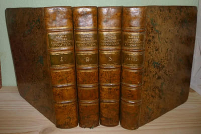 Histoire philosophique et politique des établissements & du commerce des Européens dans les deux Indes. A Geneve. Chez les Libraires Associés. 1775.