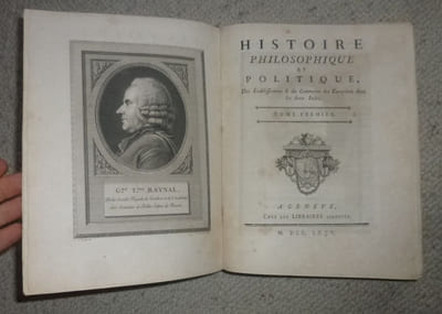 Histoire philosophique et politique des établissements & du commerce des Européens dans les deux Indes. A Geneve. Chez les Libraires Associés. 1775.