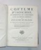 Coutume D'Angoumois commentée et conférée avec le droit commun de France. A Paris. Bureau de l'abonnement littéraire. 1780 - 1783.. SOUCHET, Étienne