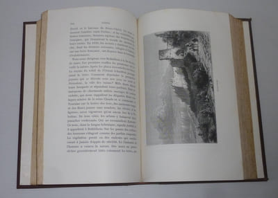 La terre sainte voyage dans l'arabie pétrée, la judée, la samarie, la galilée et la syrie. Illustrations de Karl Girardet. Deuxième édition. Tours. Mame. 1867.