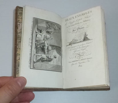 Beaux exemples de sagesse, de piété filiale et de vertus civiles et militaires des Grecs (---). Chez Thériot et Belin. 1824.. ANONYME
