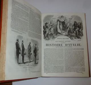 Histoire de la guerre d'Italie illustrée par Janet-Lange. Solferino. Paris. Gustave Barba. Sans date. (Vers 1860-1865). Suivi de Charles Paya. Histoire de la guerre d'Italie., illustrations de Janet-Lange. Paris. Barba. 1860. Suivi de RICCIARDI, Joseph Histoire d'Italie illustrée par Charles Mettais. Paris. Barba. Suivi de LA BÉDOLLIÈRE, Émile de. Histoire de la guerre d'Italie. Villafranca. Paris. Barba. Suivi du même : Naples et palerme ou l'Italie en 1860. Paris. Barba. Suivi de : GENOUX, Claude. Histoire de Savoie, Piémont, et Sardaigne, précédée d'une notice sur la vie et les oeuvres de l'auteur, par Eugène Sue.
