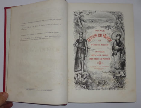 Voyage autour du monde. Australie, Java, Siam, Canton, Pékin, Yeddo, San Francisco. Paris. E. Plon et Cie. 1875.. BEAUVOIR, Comte de