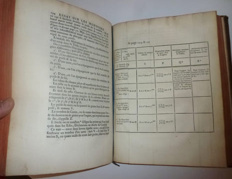 Essai sur les monnoies ou reflexions sur le rapport entre l’argent et les denrées (…). Paris. Jean Baptiste Coignard et De Bure. 1746. . DUPRÉ DE ...