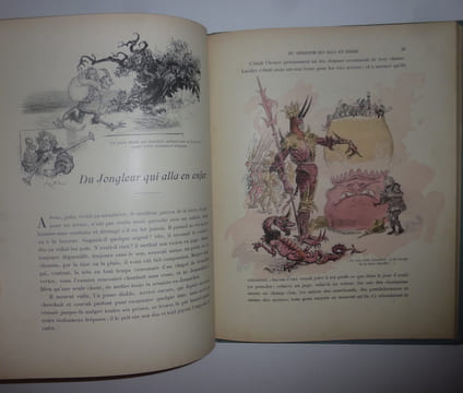 Fabliaux et contes du moyen-âge, illustrations de A. Robida. Édition pour la jeunesse précédée d'une introduction par M. L. Tarsot. Paris. Librairie ...