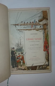 "Histoire de l'École navale et des institutions qui l'ont précédée par un ancien officier [Pech de Cadel] ; avec lettre du vice-amiral Jurien de la ...