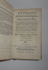 La France ecclésiastique, pour l'année 1781. Septième édition. Paris, chez l'auteur, 1781.. DUCHESNE, Henri-Gabriel