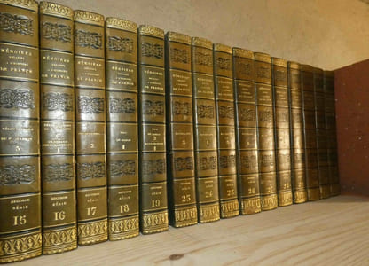 "Collection des mémoires relatifs à l'histoire de France depuis l'avènement de Henri IV jusqu'à la paix de Paris conclue en 1763 ; avec des notices sur chaque auteur, et des observations sur chaque ouvrage. Paris. Foucalut. 1820-1829."