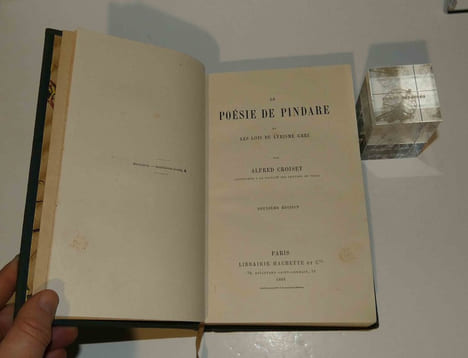 La poésie de Pindare et les lois du lyrisme grec. Deuxième édition. Paris. Librairie Hachette et Cie. 1886.. CROISET, Alfred