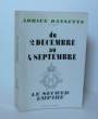 Du 2 décembre au 4 septembre, le second empire, Paris, Hachette, 1972.. DANSETTE (Adrien)