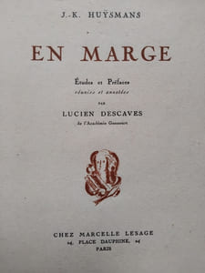 En marge. Etudes et Préfaces réunis et annotés par Lucien Descaves