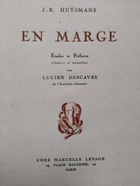 En marge. Etudes et Préfaces réunis et annotés par Lucien Descaves