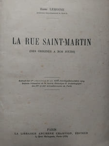 La rue Saint-Martin (Des origine à nos jours)