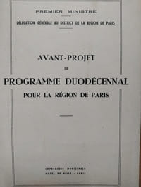 Avant-projet de programme duodécennal pour la région de Paris 