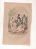 Abyssinie, costumes divers.. PHILIPPOTEAUX / SAUNIER ..//.. Henri Félix Emmanuel Philippoteaux, 1815-1884 (peintre, illustrateur, graveur) / Saunier ...