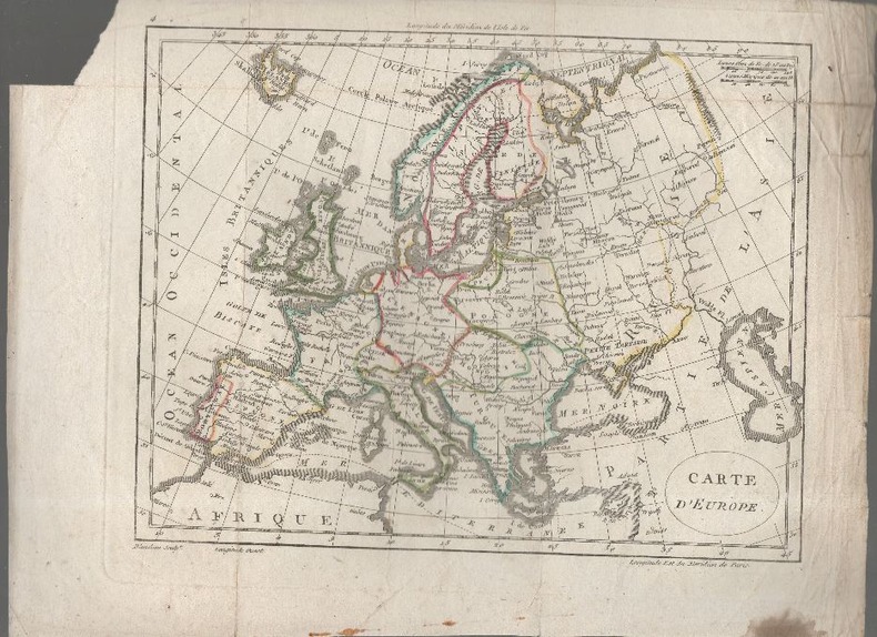 Carte de l'Europe.. BLONDEAU ..//.. Alexandre Blondeau (graveur, 17??-18??).