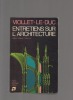 Entretiens sur l'architecture.. VIOLLET-LE-DUC ..//.. Eugène Viollet-le-Duc (1814-1879).