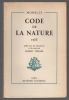Code de la nature, 1755.. MORELLY ..//.. Etienne-Gabriel Morelly (~1717-1782 ?).