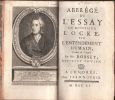 Abbrégé de l'Essay de monsieur Locke, sur l'entendement humain, traduit de l'anglois par Mr. Bosset, nouvelle edition.. LOCKE ..//.. John Locke ...