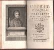 Esprit, maximes, et principes de M. Jean-Jacques Rousseau, de Genève.. ROUSSEAU .//. Jean-Jacques Rousseau.