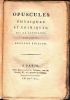 Opuscules physiques et chimiques, par A.-L. Lavoisier... Seconde édition.. LAVOISIER ...//... Antoine-Laurent de Lavoisier (1743-1794).