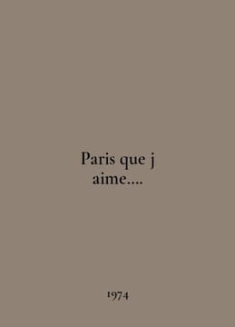 Paris que j aime. In English /Paris que j aime.. undefined