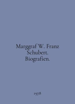 Marggraf W. Franz Schubert. Biografien. In English /Marggraf W. Franz Schubert.. undefined