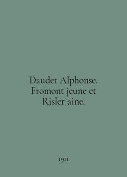 Daudet Alphonse. Fromont jeune et Risler aine. In English /Daudet Alphonse. Fro. undefined