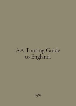 AA Touring Guide to England. In English /AA Touring Guide to England.. undefined