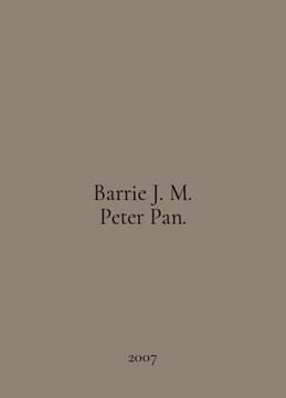 Barrie J. M. Peter Pan. In English /Barrie J. M. Peter Pan.. undefined