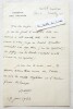 L.A.S. Maurice Barrès (1862-1923) Lettre autographe signée à Sisley Huddleston. Barrès (Maurice)