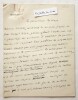 Le gaspillage du temps - Manuscrit autographe Anatole de Monzie (1876-1947) . Monzie (Anatole de)