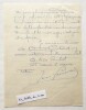 Lot 2 L.A.S José Germain (1884-1964) Lettres autographes signées à Louis Guitard. Germain (José)